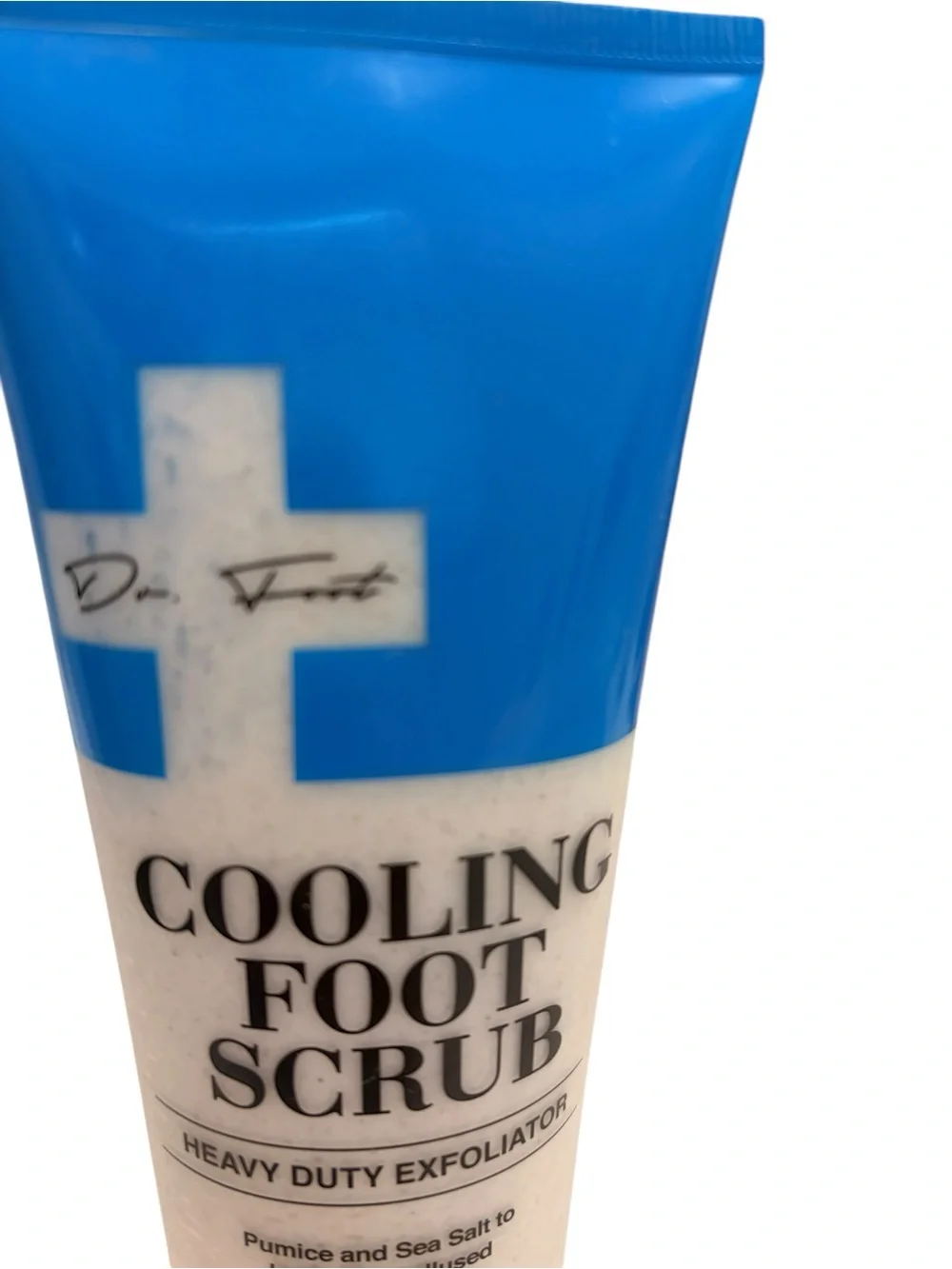 NEW- Cooling Foot Scrub - Blue/White - Heavy Duty Exfoliator
